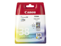 Canon CL-38 - 9 ml - couleur (cyan, magenta, jaune) - original - cartouche d'encre - pour PIXMA iP1800, iP1900, iP2500, iP2600, MP140, MP190, MP210, MP220, MP470, MX300, MX310 2146B001