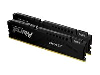 Kingston FURY Beast - DDR5 - kit - 16 Go: 2 x 8 Go - DIMM 288 broches - 5200 MHz / PC5-41600 - CL40 - 1.25 V - mémoire sans tampon - on-die ECC KF552C40BBK2-16