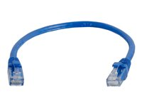 C2G Cat5e Booted Unshielded (UTP) Network Patch Cable - Cordon de raccordement - RJ-45 (M) pour RJ-45 (M) - 30 cm - UTP - CAT 5e - moulé, sans crochet, bloqué - bleu 83159