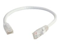 C2G Cat5e Booted Unshielded (UTP) Network Patch Cable - Cordon de raccordement - RJ-45 (M) pour RJ-45 (M) - 30 cm - UTP - CAT 5e - moulé, sans crochet, bloqué - blanc 83259