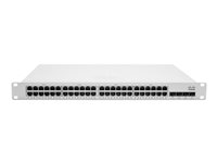 Cisco Meraki Cloud Managed MS350-48FP - Commutateur - C3 - Géré - 48 x 10/100/1000 (PoE+) + 4 x SFP+ 10 Go (liaison montante) - Montable sur rack, de bureau - PoE+ (740 W) MS350-48FP-HW