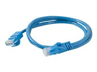 C2G Cat6 Booted Unshielded (UTP) Network Patch Cable - Cordon de raccordement - RJ-45 (M) pour RJ-45 (M) - 10 m - UTP - CAT 6 - moulé, sans crochet, bloqué - bleu 83392