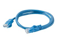 C2G Cat6 Booted Unshielded (UTP) Network Patch Cable - Cordon de raccordement - RJ-45 (M) pour RJ-45 (M) - 30 m - UTP - CAT 6 - moulé, sans crochet, bloqué - bleu 83395