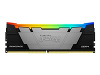 Kingston FURY Renegade RGB - DDR4 - module - 32 Go - DIMM 288 broches - 3200 MHz / PC4-25600 - CL16 - 1.2 V - mémoire sans tampon - non ECC - noir KF432C16RB2A/32