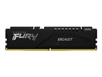 Kingston FURY Beast - DDR5 - module - 16 Go - DIMM 288 broches - 6000 MHz / PC5-48000 - CL40 - 1.35 V - mémoire sans tampon - on-die ECC - noir KF560C40BB-16