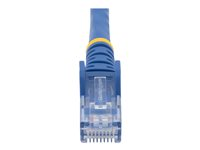 StarTech.com Câble réseau Cat6 Gigabit UTP sans crochet de 3m - Cordon Ethernet RJ45 anti-accroc - Câble patch Mâle / Mâle - Bleu - Cordon de raccordement - RJ-45 (M) pour RJ-45 (M) - 3 m - UTP - CAT 6 - moulé, sans crochet - bleu N6PATC3MBL