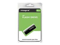 Integral - Clé USB - 8 Go - USB 2.0 - noir INFD8GBBLK