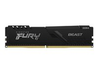 Kingston FURY Beast - DDR4 - kit - 16 Go: 2 x 8 Go - DIMM 288 broches - 3600 MHz / PC4-28800 - CL17 - 1.35 V - mémoire sans tampon - non ECC - noir KF436C17BBK2/16
