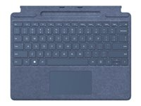 Microsoft Clavier Signature pour Surface Pro - Clavier - avec pavé tactile, accéléromètre, plateau de rangement et de chargement du Surface Slim Pen 2 - AZERTY - Français - saphir - pour Surface Pro 8, Pro 9, Pro X 8X8-00098