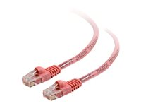 C2G Cat5e Booted Unshielded (UTP) Network Patch Cable - Cordon de raccordement - RJ-45 (M) pour RJ-45 (M) - 5 m - UTP - CAT 5e - moulé, sans crochet, bloqué - rose 83621