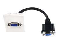 Plastron 45x45 VGA - Plaque - HD-15 - avec câble 28 AWG (0,2 m) 2050565