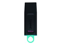 Kingston DataTraveler Exode - Clé USB - 64 Go - USB 3.2 Gen 1 - noir et bleu sarcelle DTX/64GB