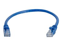 C2G Cat6 Booted Unshielded (UTP) Network Patch Cable - Cordon de raccordement - RJ-45 (M) pour RJ-45 (M) - 30 cm - UTP - CAT 6 - moulé, sans crochet, bloqué - bleu 83384