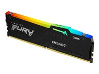 Kingston FURY Beast RGB - DDR5 - module - 32 Go - DIMM 288 broches - 5600 MHz / PC5-44800 - CL40 - 1.25 V - mémoire sans tampon - on-die ECC KF556C40BBA-32
