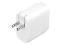 Belkin BoostCharge Pro - Adaptateur secteur - 60 Watt - 2.7 A - Fast Charge, Power Delivery 3.1 - 2 connecteurs de sortie (2 x USB-C) - blanc WCB010VFWH