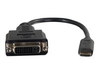 C2G HDMI Mini to Single Link DVI-D Adapter Converter Dongle - Adaptateur vidéo - liaison simple - DVI-D femelle pour 19 pin mini HDMI Type C mâle - 20.3 cm - double blindage - noir 80505