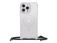 OtterBox React Series - Coque de protection pour téléphone portable - collier - compatibilité avec MagSafe - stardust (paillettes transparentes) - pour Apple iPhone 14 Pro Max 77-92302