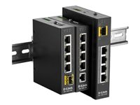 D-Link DIS 100G-5SW - Commutateur - non géré - 4 x 10/100/1000 + 1 x 100/1000 SFP - Montage sur rail DIN, fixation murale DIS-100G-5SW