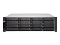 QNAP ES1686DC - Serveur NAS - 16 Baies - rack-montable - SAS 12Gb/s - RAID RAID 0, 1, 5, 6, 10, JBOD, disque de réserve 5, 6 disques de secours, disque de réserve 10, disque de réserve 1 - RAM 96 Go - Gigabit Ethernet / 10 Gigabit Ethernet - iSCSI support - 3U ES1686DC-2142IT-96G