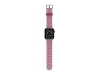 OtterBox - Sacoche pour montre intelligente - antimicrobien - acier inoxydable, silicone infusé d'argent - morganite mauve (rose) - pour Apple Watch SE, Series 4, Series 5, Series 6, Series 7 77-90243