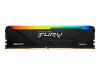 Kingston FURY Beast RGB - DDR4 - kit - 16 Go: 2 x 8 Go - DIMM 288 broches - 3200 MHz / PC4-25600 - CL16 - 1.35 V - mémoire sans tampon - non ECC - noir KF432C16BB2AK2/16