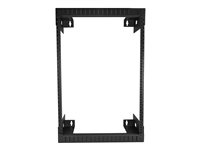 StarTech.com Rack serveur 15U - Fixation murale - Armoire réseau à cadre ouvert - Profondeur 30 cm - Baie 15U (RK15WALLO) - Rack - montable sur mur - noir - 15U - 12" RK15WALLO