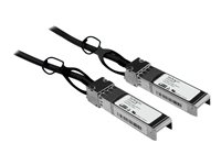 StarTech.com Câble réseau passif SFP+ 10 GbE à connexion directe twinax en cuivre de 2 m - Cordon SFP+ 10GBase-CU compatible Cisco - Câble à attache directe - SFP+ pour SFP+ - 2 m - twinaxial - pour P/N: ET10GSFP, PEX10000SFPI, PEX10GSFP4I, PEX20000SFPI SFPCMM2M