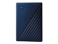 WD My Passport for Mac WDBA2D0020BBL - Disque dur - chiffré - 2 To - externe (portable) - USB 3.2 Gen 1 - AES 256 bits - bleu nuit WDBA2D0020BBL-WESN