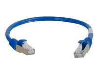 C2G Cat5e Booted Shielded (STP) Network Patch Cable - Cordon de raccordement - RJ-45 (M) pour RJ-45 (M) - 3 m - STP - CAT 5e - Moulé - bleu 83772