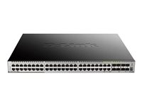 D-Link DGS 3630-52PC - Commutateur - C3 - Géré - 44 x 10/100/1000 (PoE+) + 4 x SFP Gigabit combiné + 4 x 10 Gigabit SFP+ - Montable sur rack - PoE+ (370 W) DGS-3630-52PC/SI/E