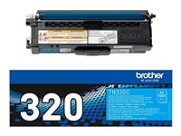 Brother TN320C - Cyan - original - cartouche de toner - pour Brother DCP-9055, DCP-9270, HL-4140, HL-4150, HL-4570, MFC-9460, MFC-9465, MFC-9970 TN320C