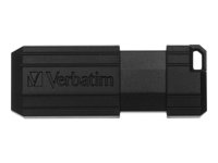 Verbatim PinStripe USB Drive - Clé USB - 128 Go - USB 2.0 - noir 49071