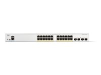 Cisco Catalyst 1300-24FP-4X - Commutateur - C3 - Géré - 24 x 10/100/1000 (PoE+) + 4 x 10 Gigabit SFP+ - Montable sur rack - PoE+ (375 W) C1300-24FP-4X