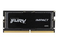 Kingston FURY Impact - DDR5 - kit - 32 Go: 2 x 16 Go - SO DIMM 262 broches - 6000 MHz / PC5-48000 - CL38 - 1.35 V - mémoire sans tampon - on-die ECC - noir KF560S38IBK2-32
