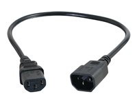 C2G Computer Power Cord Extension - Rallonge de câble d'alimentation - power IEC 60320 C13 pour IEC 60320 C14 - CA 250 V - 1 m 88502