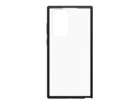 OtterBox React Series - Coque de protection pour téléphone portable - polycarbonate, élastomère thermoplastique (TPE) - clair, cristal noir - pour Samsung Galaxy S22 Ultra 77-86645