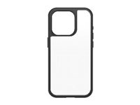 OtterBox React Series - Coque de protection pour téléphone portable - antimicrobien - cristal noir (incolore/noir) - pour Apple iPhone 15 Pro Max 77-92780