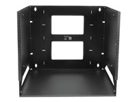 StarTech.com Rack de serveur mural 8U en acier solide avec étagère intégrée (WALLSHELF8U) - Rack (montage mural) - noir - 8U - 19" - pour P/N: CABSCRWS1032 WALLSHELF8U