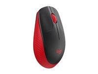 Logitech M190 - Souris - optique - 3 boutons - sans fil - récepteur sans fil USB - rouge 910-005908